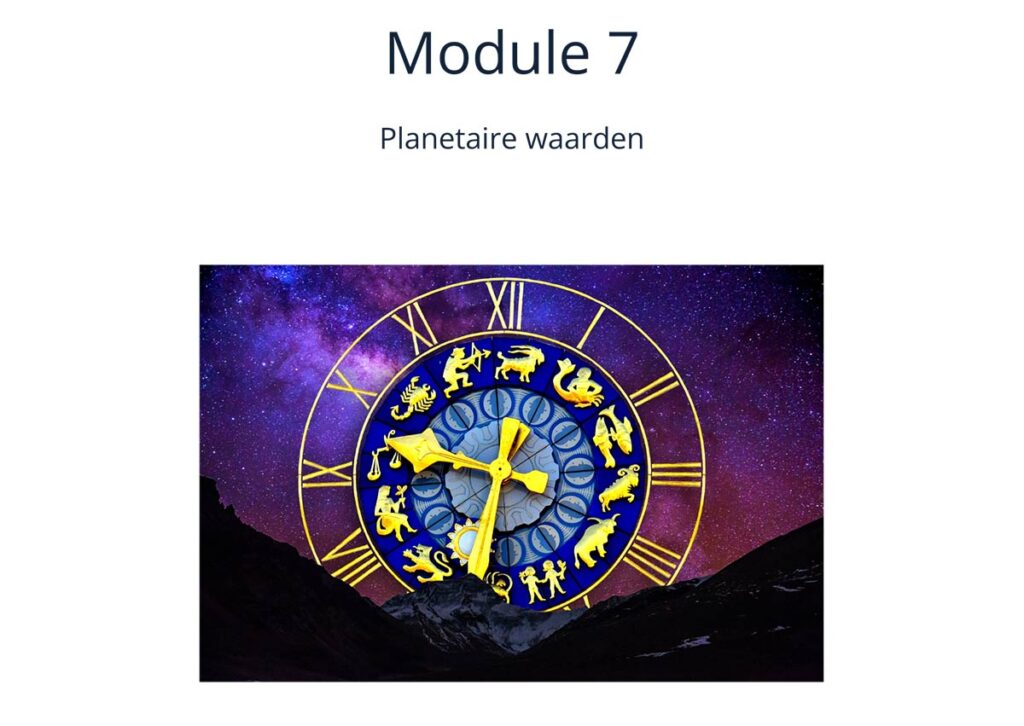 Module 7: Planetaire Waarden (sterke en zwakke posities).